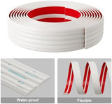 Wall Corner Protector & Edge Guard, Peel and Stick Wall Trim Moulding Inside & Outside Corner Molding Trim Caulk Strip, Self Adhesive Trim for Wall Edge,Ceiling, Countertop, 1.6” W x20’ L，White