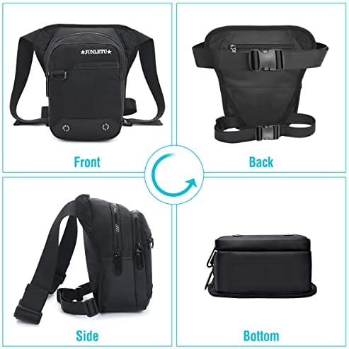 HUANLANG Drop Leg Bag for Men Women Motorcycle Leg Bags Tactical Fanny Pack Outdoor Waterproof Thigh Bag with Leg Strap Removable Leg Harness Bag for Hiking Climbing Cycling Fishing Riding Travel