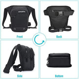 HUANLANG Drop Leg Bag for Men Women Motorcycle Leg Bags Tactical Fanny Pack Outdoor Waterproof Thigh Bag with Leg Strap Removable Leg Harness Bag for Hiking Climbing Cycling Fishing Riding Travel