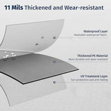 EAST OAK Waterproof Tarps for Outdoors as Tent Floor Mat for EAST OAK Screen House & Pop-Up Tent 12 x 12 FT, 11 Mils Thick, Multipurpose Protective Tarps, Tarp Waterproof, Sun Protection, 147" x 170"