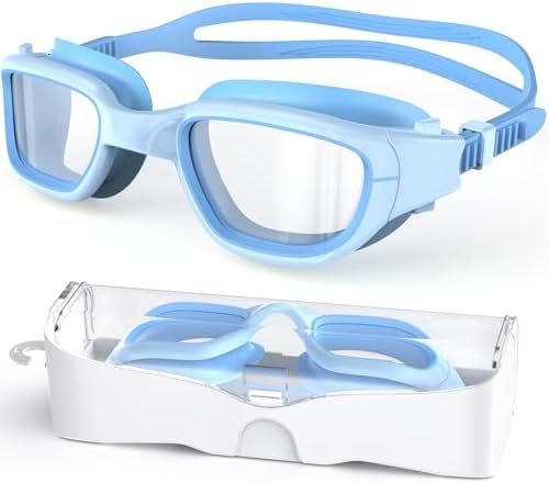 Kids Swim Goggles,Swimming Goggles for Kids 6-14, Anti-Fog UV Protection Pool Glasses for Boys Girls