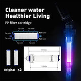 ANTOWER High Pressure Water Saving Handheld Propeller Shower head with filters Vortex shower head pause switch hydro jet shower head Easy Install Turbo Shower Head 360 Degrees Rotating