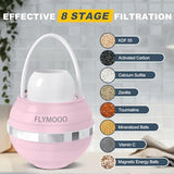 Bath Water Filter for Tub Faucet - 8 Stages Bathtub Water Filter Reduces Contaminants for Softer, Smoother Skin - 2,500 Gallons of Filtration, BPA Free (Pink)