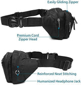 Packism Fanny Pack for Women Men - Fanny Packs for Women Cross Body Everywhere Belt Bag Bum Bag with 6 Zipper Pockets Plus Size & Adjustable Strap for Traveling Cycling Running Hiking