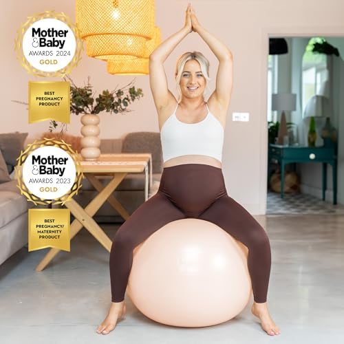 BABYGO® Birthing Ball for Pregnancy & Labor + Our Award Winning Book - Exercise, Birth & Recovery Plan, 5X Stronger Than a Yoga Ball with Eco Friendly Material