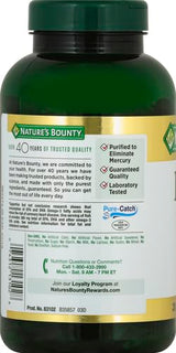 Nature's Bounty Fish Oil Omega 3 Supplements - Supports Heart Health,1200 Mg Fish Oil,Omega-3,200 Softgels,(Pack of 3)