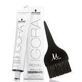 Igora Royal Absolutes SilverWhite Tonal Refiner SILVER 60 ml and M Hair Designs Tint Brush (Bundle 2 items)