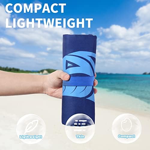 4 Pack Lightweight Thin Beach Towel Oversized 71"x32" Big Extra Large Microfiber Sand Free Towels for Adult Quick Dry Travel Camping Beach Accessories Vacation Gift Blue Turtles Tie Dye Mandala