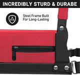 Sheenive Red Stadium Seats for Bleachers with Back Support, Padded Soft Comfy Backs and Cushion, Extremely Large and Portable