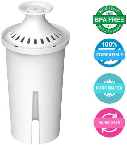 Water Filter Replacement for Brita® Pitchers & Dispensers, Classic OB03, Mavea® 107007, 35557 & More, NSF Certified Water Pitcher Filter, 1 Year Supply, Fits Brita & Mavea, 6 Count