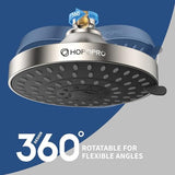 HOPOPRO 5-Mode High Pressure Shower Head - The Washington Post, NBC News, Today TV Show Recommended - High Flow Fixed Showerheads (6 Inch Brushed Nickel)
