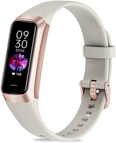Fitness Tracker with 24/7 Heart Rate, Blood Oxygen Blood Pressure Sleep Monitor, Activity Trackers 5 ATM Waterproof,Step Calorie Counter Pedometer Health Smart Watch for Women Men(Beige)