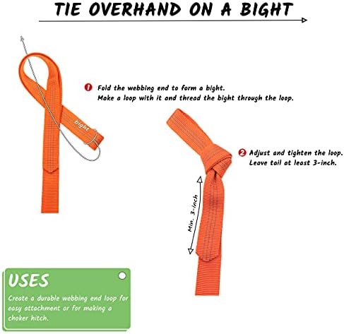 GM CLIMBING 1 inch Nylon Tubular Webbing Tape CE UIAA Certified 4000lb Heavy Duty for Climbing Rescue Rope Works Survival Outdoor General Purposes