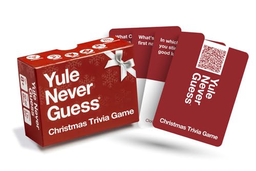 Yule Never Guess Christmas Trivia Game - Christmas Games for Family Party - Christmas Games - Christmas Family Games