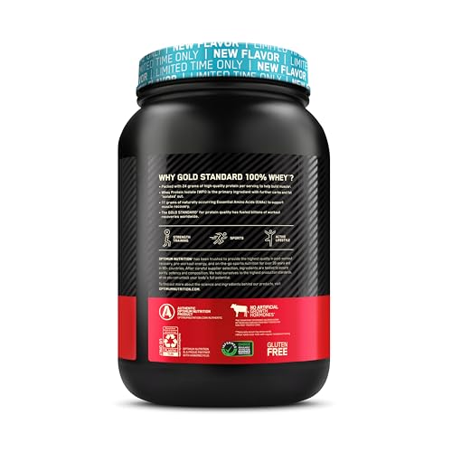 Optimum Nutrition New Flavor Gold Standard 100% Whey Protein Powder, Fruity Cereal, 1.98 Pound (Pack of 1) (Packaging May Vary)