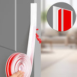 T-Shaped Silicone Seal Strip for Door & Windows, 20Ft Weatherproof Draft Stopper, Gap Seal for Door Sides (White)