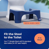Squatty Potty Simple Bathroom Toilet Stool, Galaxy Blue 7", Ergonomic Stool – Posture-Enhancing Bathroom Footrest for Improved Digestion & Constipation Relief