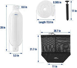 Affordura Boat Fender 4 Pack Boat Bumpers Fenders with 4 Ropes, Boat Bumpers for Pontoon Boat Fenders Inflatable