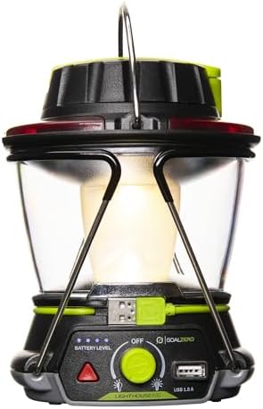Lighthouse 600 Multi Functional Adjustable Light Perfect for Camping, Outdoor Events, or Emergency use Lumens USB Charging of Phones and Small Devices Long-Lasting Lithium Battery.
