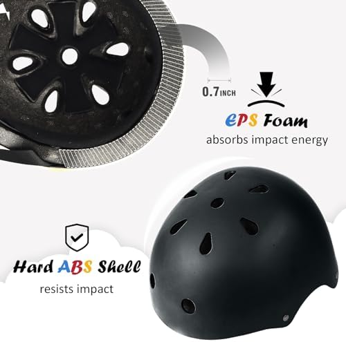 Kids Bike Helmet, Adjustable and Multi-Sport, from Toddler to Youth, 3 Sizes