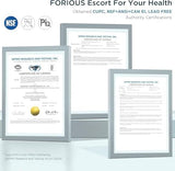 FORIOUS Square Black Bathroom Faucets for 2 Hole or 3 Hole, Waterfall 4 Inch Centerset Bathroom Sink Faucet with Metal Pop-up Drain and Supply Lines, Two Handles for Vanity, Laundry Room, Basin