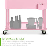 Best Choice Products 80-Quart Outdoor Steel Rolling Cooler Cart w/Ice Chest, Bottle Opener, Catch Tray, Drain Plug, Locking Wheels