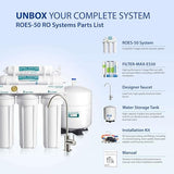 APEC Water Systems ROES-50 Essence Series Top Tier 5-Stage WQA Certified Ultra Safe Reverse Osmosis Drinking Water Filter System
