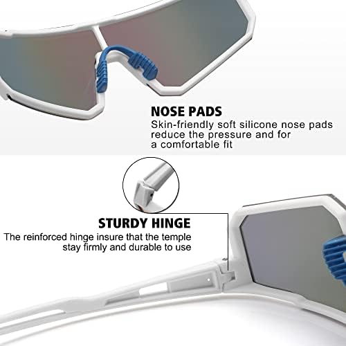 STORYCOAST Polarized Sports Sunglasses for Men Women,Driving Fishing Cycling Mountain Bike Sunglasses UV400 Protection