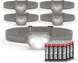 EVEREADY LED Headlamps Pro200 [5-Pack], IPX4 Water Resistant, Bright and Durable Head Lights for Camping, Hiking, Emergency Power Outage (Batteries Included)