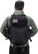 QT&QY 25L/35L/45L Military Tactical Backpack For Men Molle Daypack 3 Day Bug Out Bag Hiking Rucksack With Bottle Holder