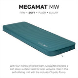 Exped MegaMat Medium Wide - Self Inflating Soft Car Sleeping Mat, 4” Foam Pad, Pump Included