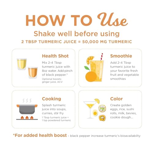 99% Pure Organic Turmeric Juice by The Ginger People – Digestive Health, Premium Quality, 32 Fl oz Bottle (Pack of 1)