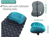TREKOLOGY Ultralight Inflatable Camping Travel Pillow - ALUFT 2.0 Compressible, Compact, Comfortable, Ergonomic Inflating Pillows for Neck & Lumbar Support While Camp, Hiking, Backpacking