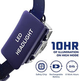DanForce Headlamp. USB Rechargeable LED Head Lamp. Ultra Bright CREE 1080 Lumen Head Flashlight + Red Light. HeadLamps for Adults, Camping, Outdoors & Hard Hat Work. Zoomable IPX54 Headlight