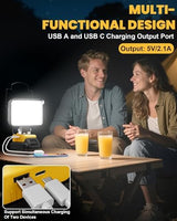 Cordless for Dewalt 20V Max LED Work Light, LIVOWALNY 78W 7800LM 5" 20V Battery Flashlights with USB & Type-C & Low Voltage Protection & 140° Pivoting Head for Emergency, Outdoors and Job Site Light