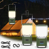 LED Camping Lantern, Lantern Rechargeable with 4 Light Modes, Waterproof, Camping Essentials, Mini Light for Hurricane, Emergency, Hiking, Power Outages, 2pc