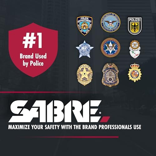 SABRE Runner Pepper Gel, Maximum Police Strength OC Spray, Reflective Hand Strap for Easy Carry & Quick Access, 0.67 fl oz, Secure & Easy to Use Safety, Optional Clip-On Alarm & LED Armband Combos
