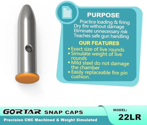 Snap Caps Training Dummy Rounds Practice Safe Loading Firing Close to Real Weight