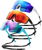 Polarized Sport Sunglasses for Men and Women, Lightweight TR90 Sun Glasses with UV Protection for Cycling Running