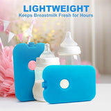 LotFancy Ice Packs for Cooler and Lunch Box, Reusable Freezer Packs for Lunch Bags, Slim Blue Ice Blocks, Long Lasting, Refreezable Flat Cool Packs for Food, Drinks, Milk