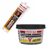 VITCAS Black Fire Cement 500G Fireplaces, Stoves, Boilers