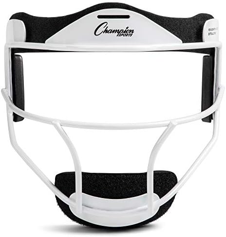 Champion Sports Steel Softball Face Mask - Classic Fielders Masks for Adults - Durable Head Guards - Premium Sports Accessories for Indoors and Outdoors - Multiple Styles