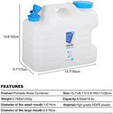 REDCAMP 5 Gallon/18.5L Portable Water Container with Spigot - Camping & Emergency Water Storage for Car, Hiking, Hurricane Supplies
