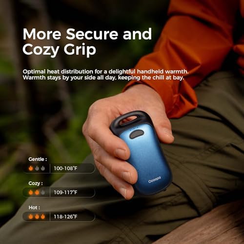 OCOOPA Magnetic Hand Warmers Rechargeable 2Pack, IP45 Water Resistant, UL Certified, Ergonomic Electric Hand Warmer, Up to 9hrs, Pocket Size, Raynauds, Golf, Outdoor, Tech Gifts for Men, UT4 Urban