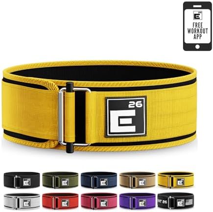 Self-Locking Weight Lifting Belt - Premium Weightlifting Belt for Serious Functional Fitness, Weight Lifting, and Olympic Lifting Athletes - Lifting Support for Men and Women - Deadlift Training Belt