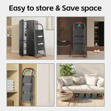 Step Ladder Foldable Folding Stool - for Home Adults Kitchen 3 Stepping Extension Tall Heavy Duty with Handrails - Closet Stepstool Stair Ladders Extendable Stepladder for Indoor House 600Lbs