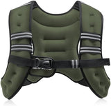 ZELUS Weighted Vest, 6lb/8lb/12lb/16lb/20lb/25lb/30lb Weight Vest with Reflective Stripe for Workout, Strength Training, Running, Fitness, Muscle Building, Weight Loss, Weightlifting