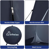 WolfWise 6.6FT Portable Pop Up Shower Privacy Tent Spacious Dressing Changing Room for Toilet Camping Biking Beach