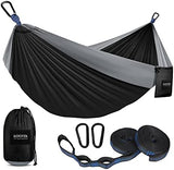 Kootek Camping Hammock 500 lbs Capacity, Portable Hammocks with Tree Straps & Attached Carry Bag, Camping Essentials Gear, Perfect for Outside Indoor Hiking Beach Backpack Travel