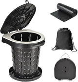 Upgrade Retractable Portable Toilet Travel Toilet Adjustable Height Camping Toilet Portable Potty for Adults Kids, Foldable Portable Toilet for Camping/Car
